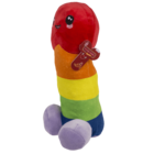 Pene de peluche, arco iris, 30 cm,