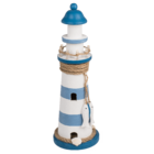 Phare en bois avec LED, env. 10 x 30 cm,