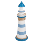 Phare en bois avec LED, env. 10 x 30 cm,