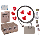 Photo steel wire with 6 magnets, Heart,