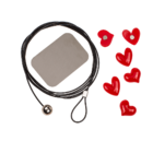 Photo steel wire with 6 magnets, Heart,