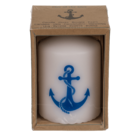 Pillar candle, anchor,