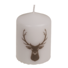 Pillar candle, deer head,