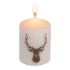 Pillar candle, deer head,