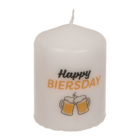 Pillar candle, Happy Biersday,