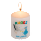 Pillar candle, Hurra ein Junge,