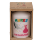 Pillar candle, Hurra ein Mädchen,