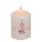 Pillar candle. I love you,