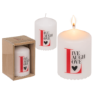 Pillar candle, Live, Laugh, Love,