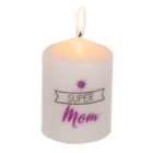 Pillar candle, Super Mom,