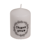 Pillar candle, Thank You,