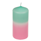 Pillar candle with color gradient