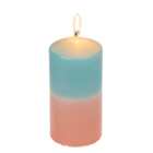 Pillar candle with color gradient,