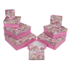 Pink gift box with roses & hearts,