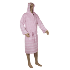 Pink/white hamam bath robe, size L,