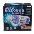 Pistola de burbujas con LED, Bazooka,
