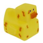 Pixelated squeaking duck, 6 x 5,5 cm,