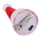 Plüsch-Haarclip, Weihnachtsmütze mit LED