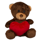 Plush bear with red heart,