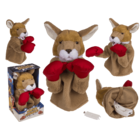 Plush Fighting Kangaroo, 19 x 12 cm,