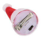 Plush hair clip, Christmas Hat with LED,