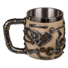 Polyresin beer mug with stainless steel insert,