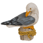 Polyresin decorative figure, Seagull on bollard,