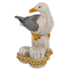 Polyresin decorative figure, Seagull on bollard,