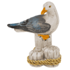 Polyresin decorative figure, Seagull on bollard,