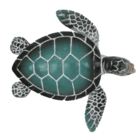 Polyresin decorative figurine, turtle, 8 x 2.5 cm,