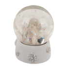 Polyresin glitterball, Angel with crystal heart,