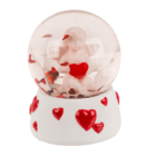 Polyresin glitterball, Angel withl heart,