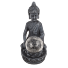 Polyresin Solar Buddha Figur, mit Krakelee Glas