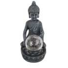 Polyresin Solar Buddha Figur, mit Krakelee Glas