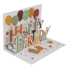 Pop-Up present card, Happy Birthday,