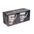 Porcelain mug, Mr Right & Mrs Always Right,