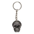 Portachiavi in metallo, Metallic Skull, ca. 4 cm,