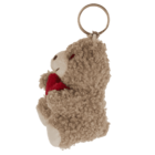 Porte-clés métal, ours en peluche avec cœur