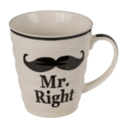 Porzellan-Becher, Mr Right & Mrs Always Right,