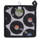 Pot holder, vinyl records, 20 x 20 cm,