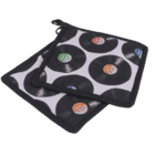 Pot holder, vinyl records, 20 x 20 cm,