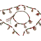 Pulsera de tela, colgantes de Navidad