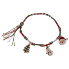 Pulsera de tela, colgantes de Navidad