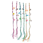 Pulsera textil, charms