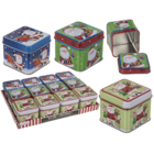 Quadratische Metall-Box, Christmas,