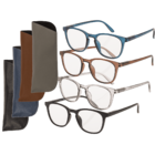 Reading glasses with plastic frame, 5 strengths,