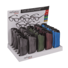 Reading glasses with plastic frame, 5 strengths,