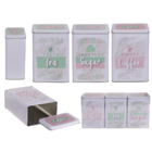 Rectangular tin box, Mint-Pink