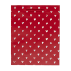 Red coloured paper gift bag, Shiny Hearts,