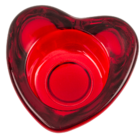 Red glass tealight holder, Heart,